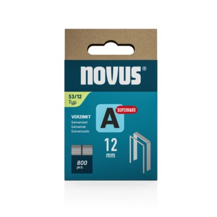 Novus Niet met fijne draad A 53/12mm Superhard (800 stuks) - 042-0780 afbeelding