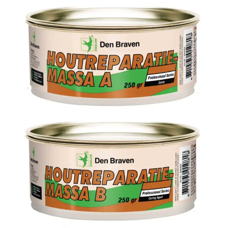 Den Braven Zwaluw Houtreparatiemassa 2K 500Gr - 200365 afbeelding