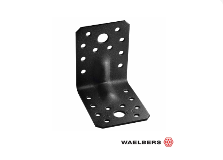 Waelbers Hoekanker m/ril 70x70x55 mm zwart - 10 Stuk(s) - 481437.05