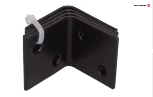 Waelbers Versterkingshoek 100x75mm zwart - 20 Stuk(s) - 4407.08