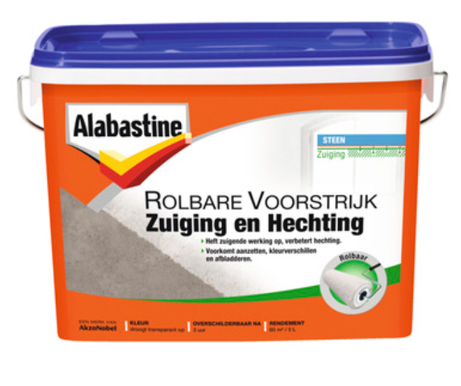 Alabastine Rolbare Voorstrijk Sneldrogend Transparant 5L - 5096061 afbeelding 1