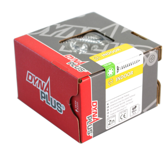 Dynaplus Unischroef/Spaanplaatschroef VZ (Verzinkt) Pk (Platkop) Torx TX15 3.5X35 | 1000 stuks - 0281.01.17403