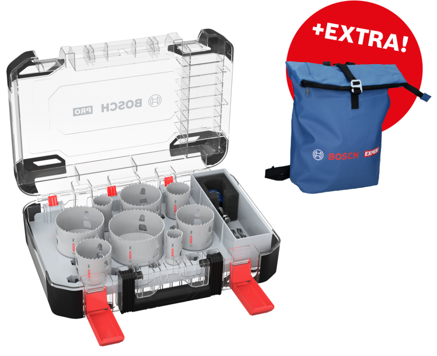 Bosch Accessoires Gatenzagenset | 11-delig | Incl. rugzak - 061599766L
