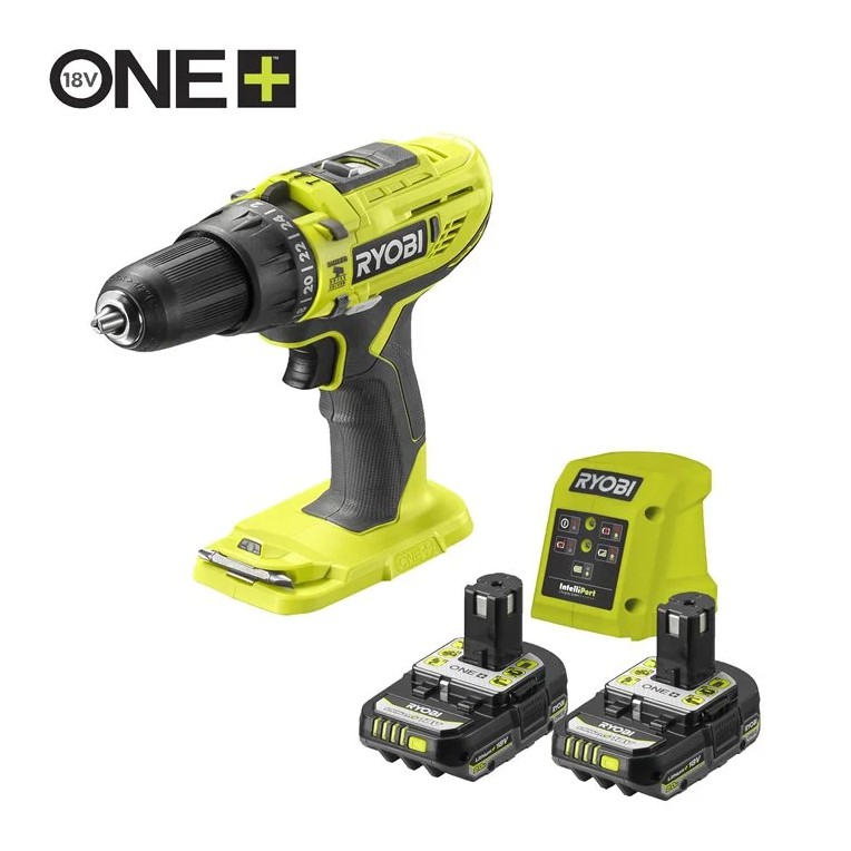 Ryobi R18PD32-2C20GP Klopboormachine ONE + | 18V | Incl. 2x 2.0Ah accu + lader - 5133006898