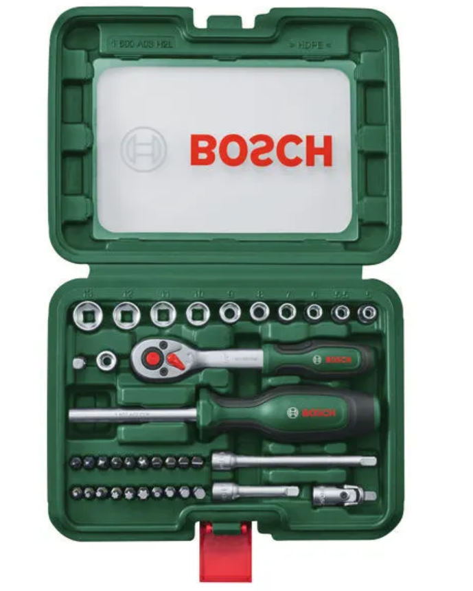Bosch Groen Ratelset 1/4" | 37-delig - 1600A039J6