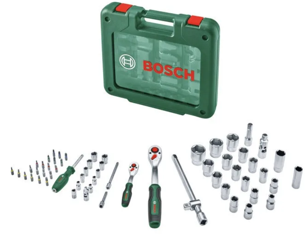 Bosch Groen Ratelset 1/4" + 1/2" | 60-delig - 1600A039J8