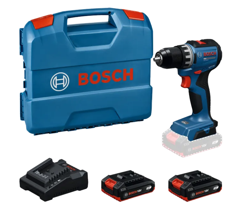 Bosch Blauw GSR18V-52 Accu-schroefboormachine | 18V (2x GBA18V-20, lader GAL18V-20)- 06019S0025