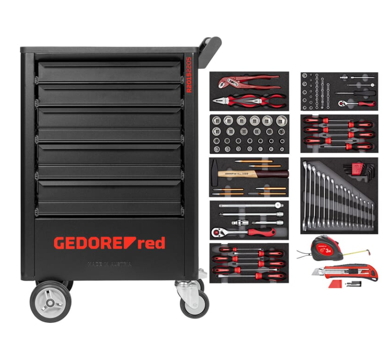 Gedore R21562005 | Gereedschapwagen GEDWorker + gereedschapset | 119-dlg 3301676