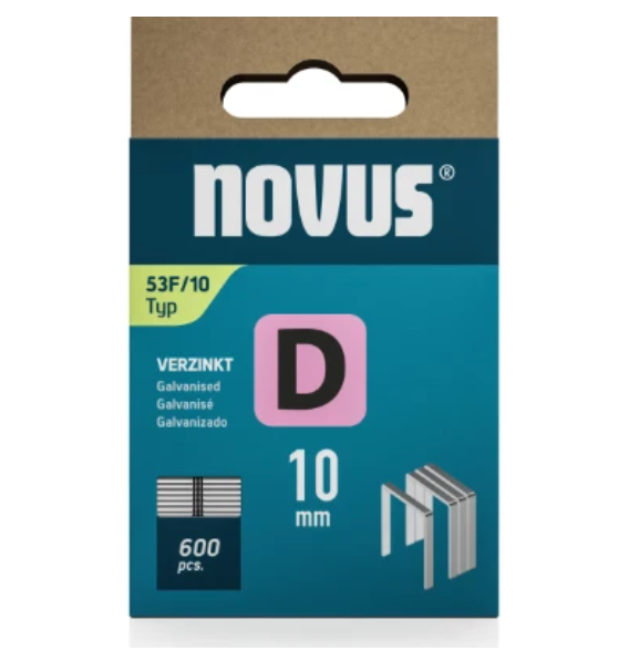 Novus Vlakdraad nieten D 53F/10mm | 600 stuks - 042-0376 - 042-0790