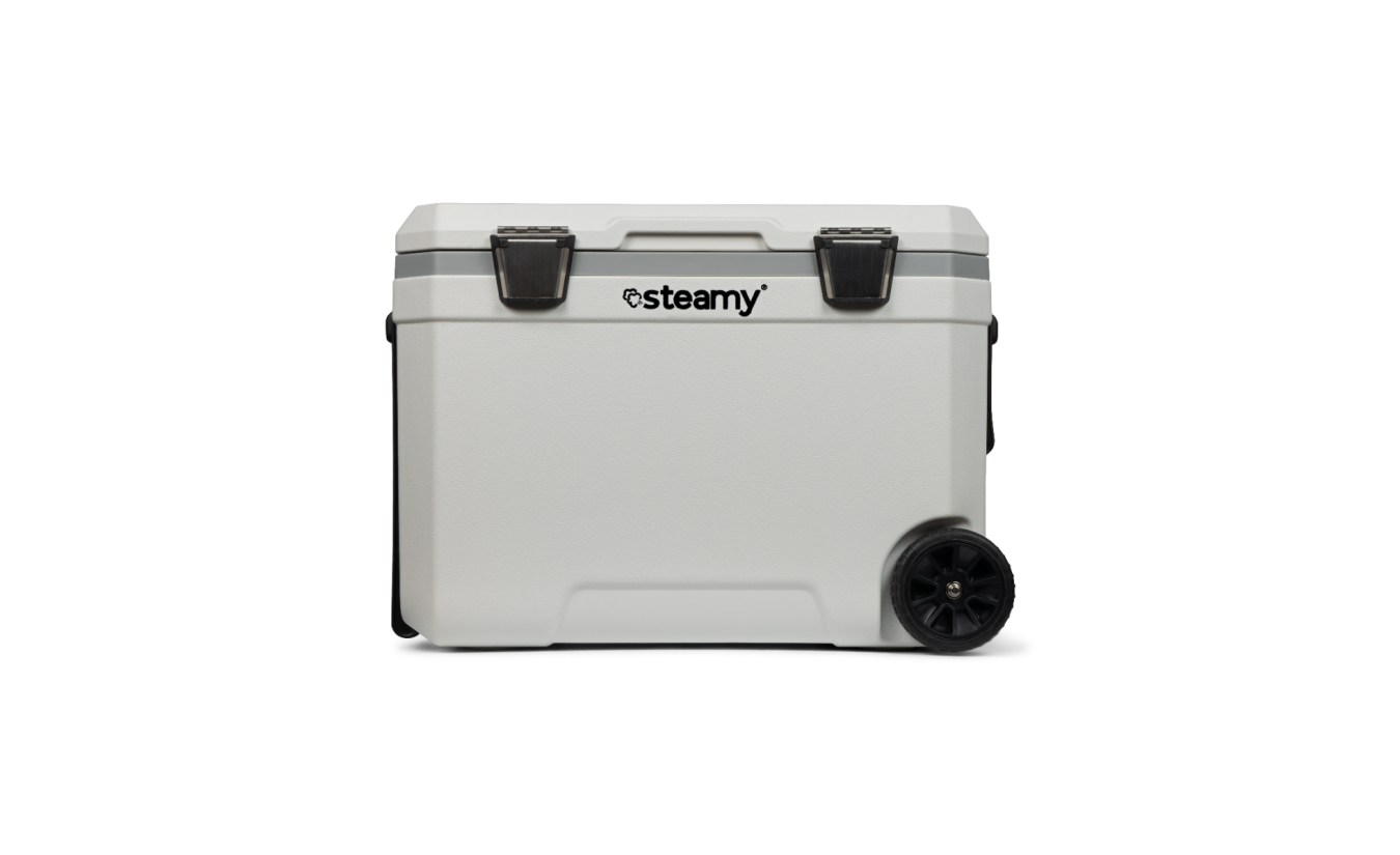 Steamy Marine 45 Roller - Grote Koelbox op Wielen - Speciaal voor op de boot - 45 Liter - Wit