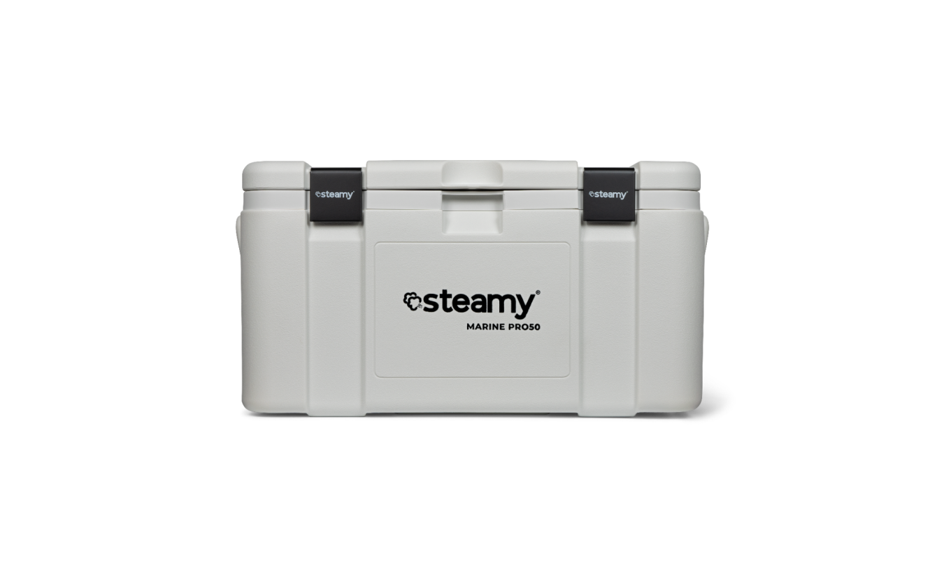Steamy Marine Pro 50 - Grote Koelbox - Extra goed geïsoleerd - 50 Liter - Wit