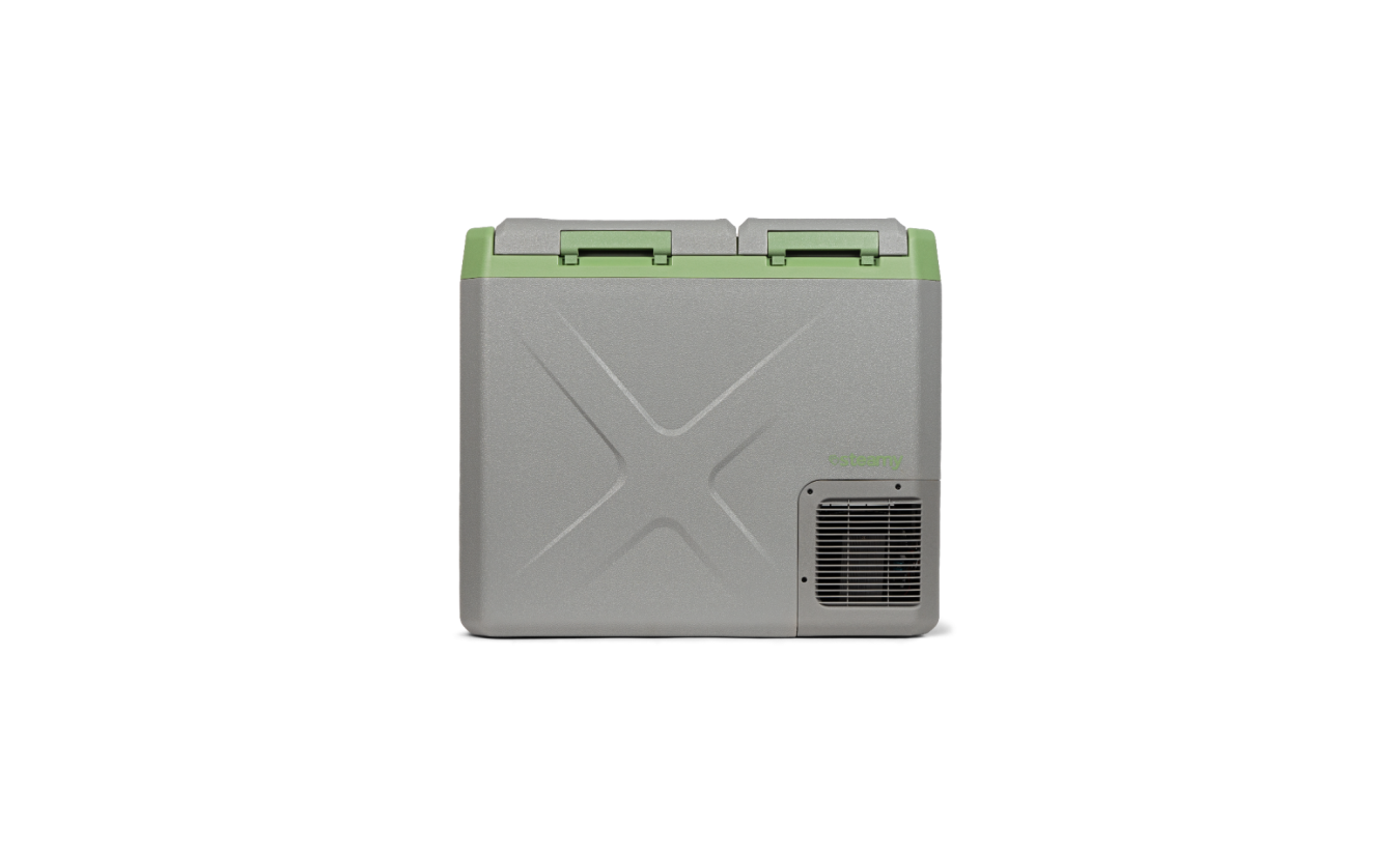 Steamy-E Elektrische Compressor Koelbox - Dual Compartment - 41 liter - 12V en 230V - voor auto en camping - Grijs