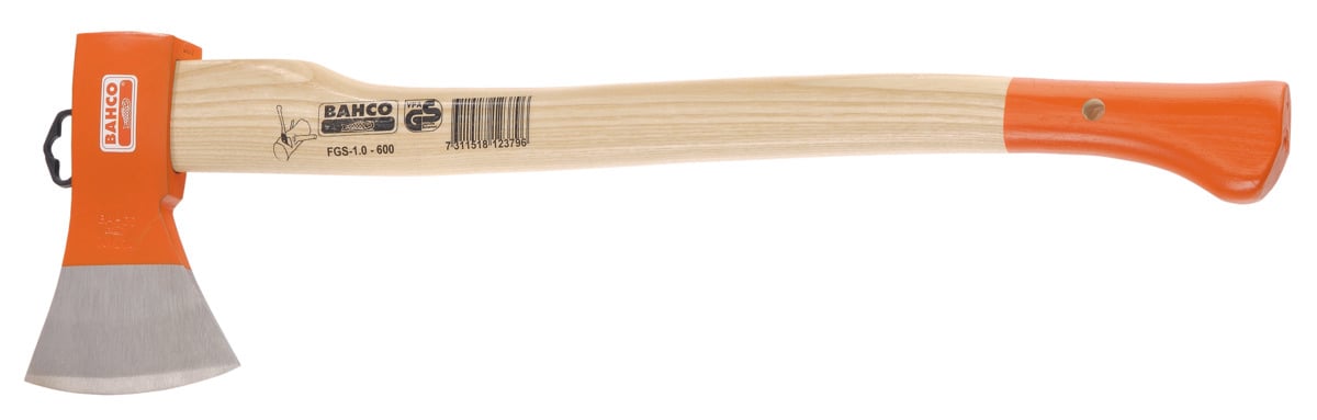 Bahco Velbijl met gebogen essenhouten steel | 700 mm | 1.8 kg retailverpakking FGS-1.25-700-WB