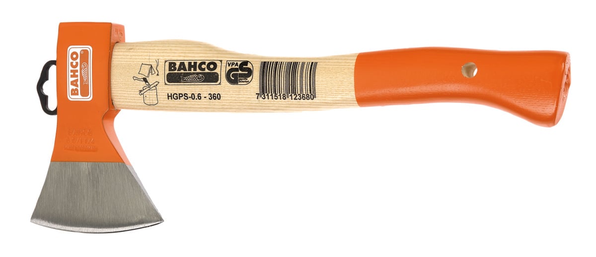 Bahco Keukenbijl met gebogen essenhouten steel | 400 mm | 1.25 kg retailverpakking HGPS-1.0-400-WB