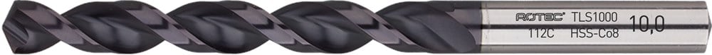 Rotec HSS-E spiraalboor, DIN338, type TLS1000, TiAlN, ø10,0 - 112.1000C