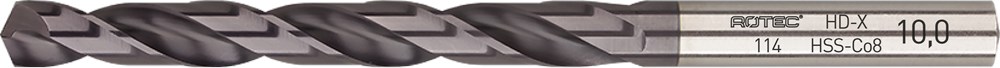 Rotec HSS-E spiraalboor, DIN338, type HD-X, TiAlN, ø7,6 - 114.0760C