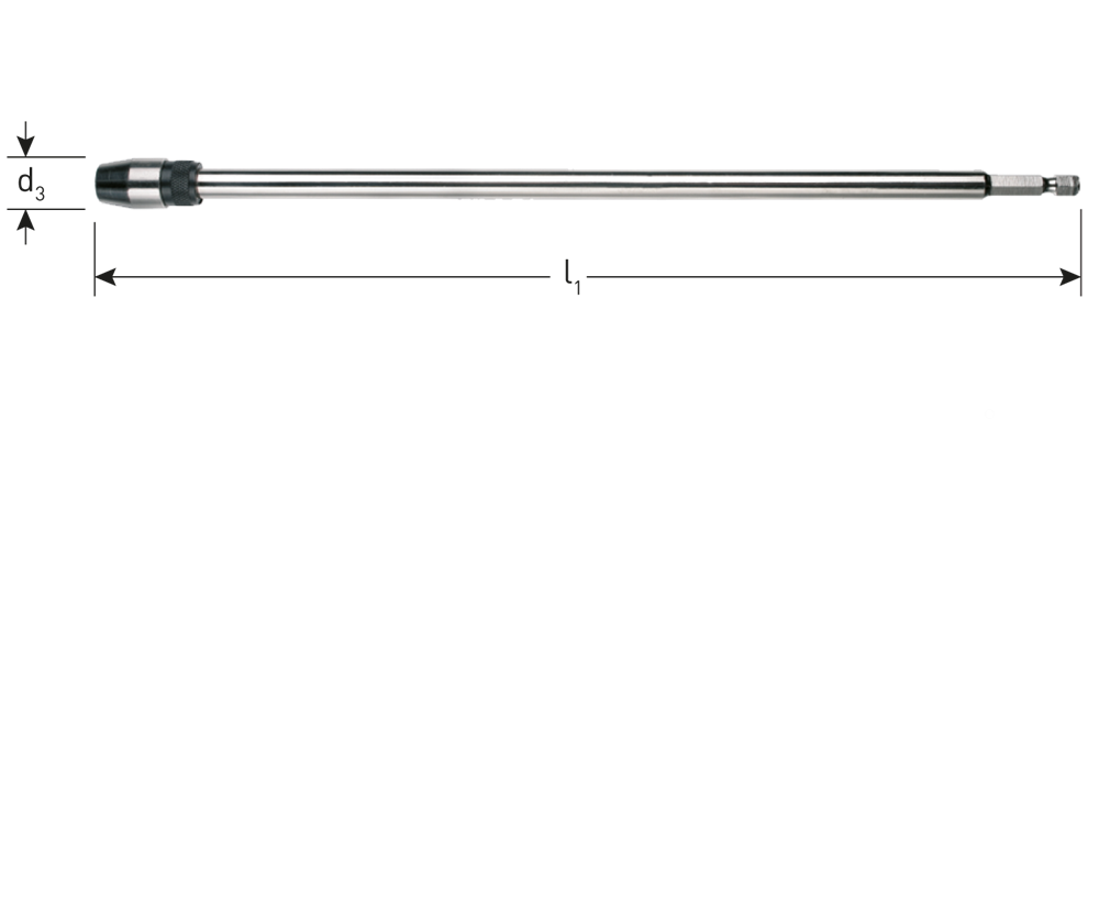 Rotec Verlengstuk speedboor L=150 | snelspan aansluiting - 230.5000 afbeelding 1