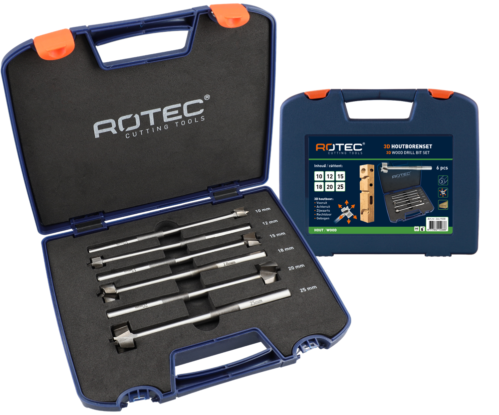 Rotec 3D-Houtborenset | 244 | 6-dlg | ø10-25 - 244.9000