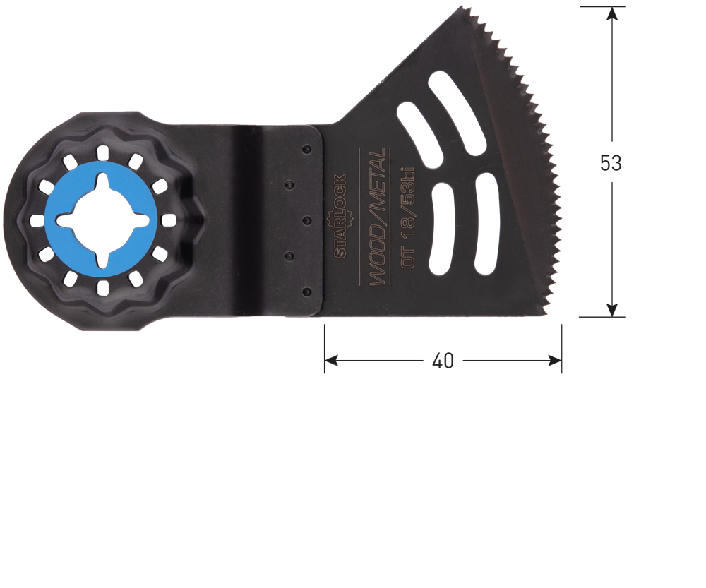 Rotec OT 18/53Bi | Starlock Invalzaagblad | Hout/Abras. | 53x40 - 519.0154