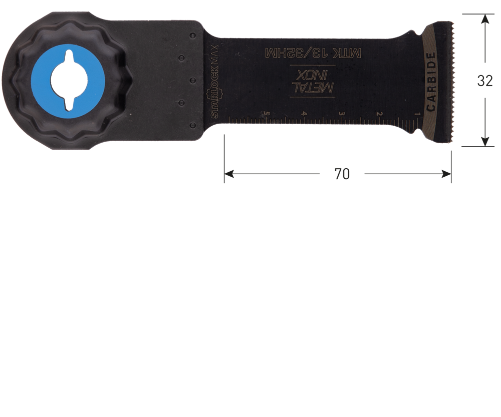 Rotec MTK 13/32HM | Starlock-Max Invalzaagblad | Metaal/Inox | 32x70 - 519.4180