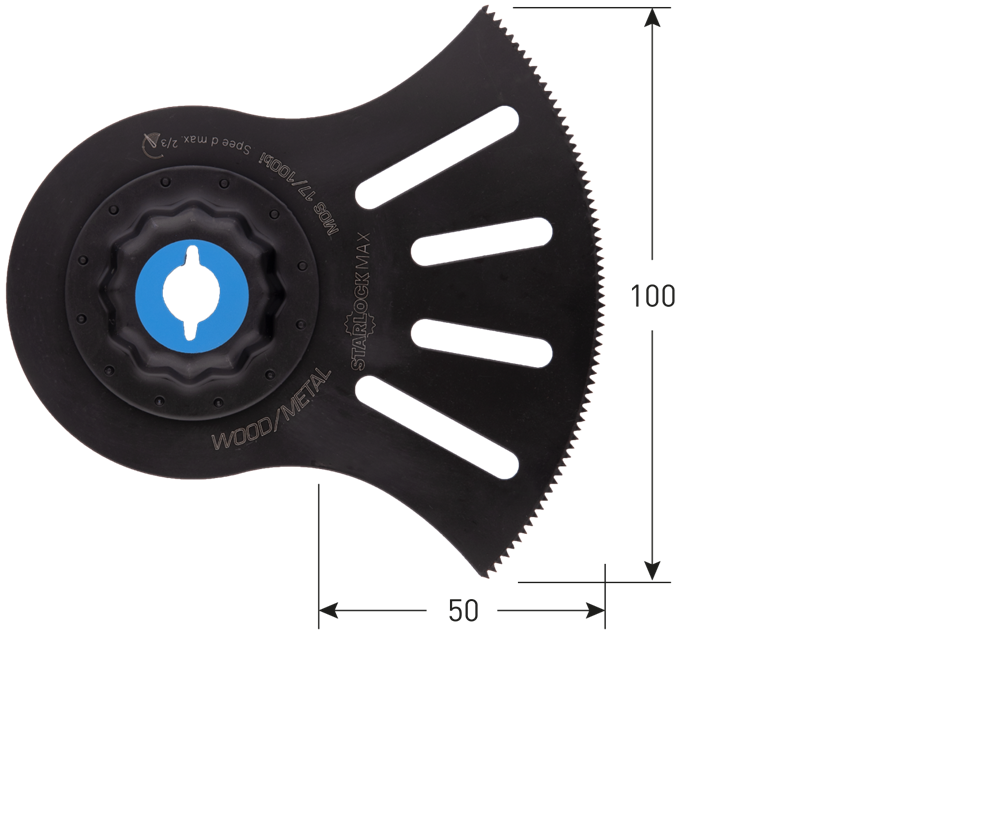 Rotec MOS 17/100Bi | Starlock-Max Invalzaagblad | Hout/Metaal | 100x50 - 519.4190