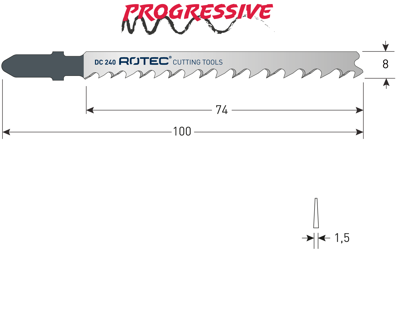 Rotec Decoupeerzaag | DC240 | T101D | 2 Stuks - 520.0242