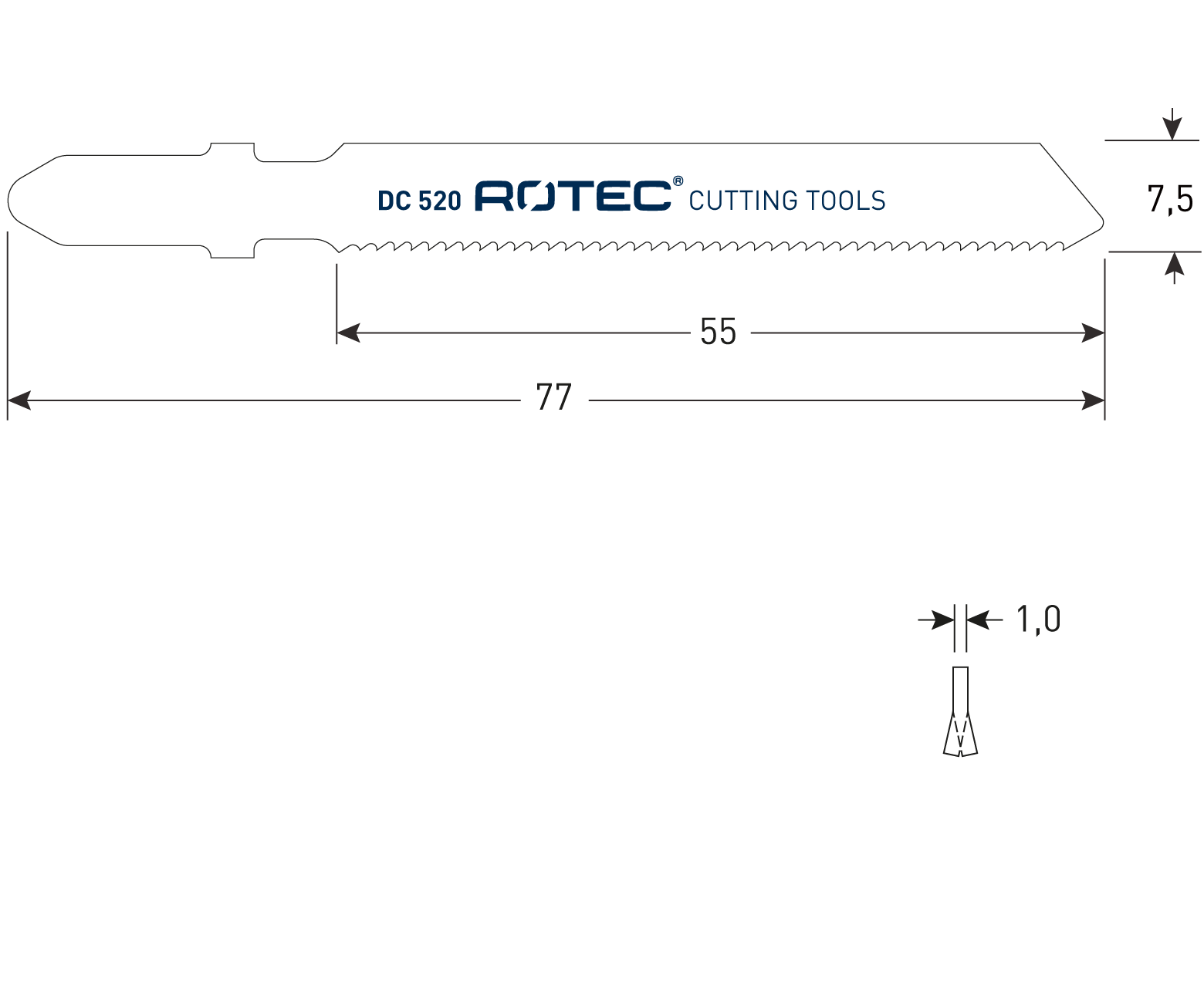 Rotec Decoupeerzaag | DC520 | 2 Stuks - 520.0522
