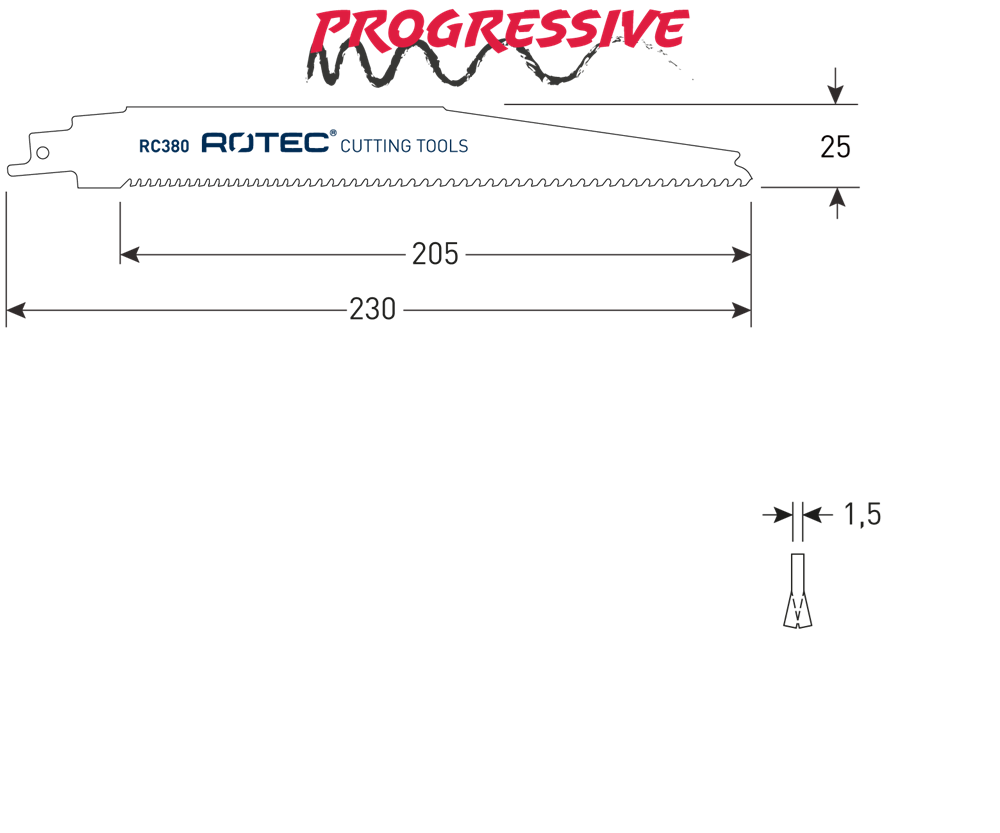 Rotec Reciprozagen | RC380 | S1156XHM | 2 Stuks - 525.0380