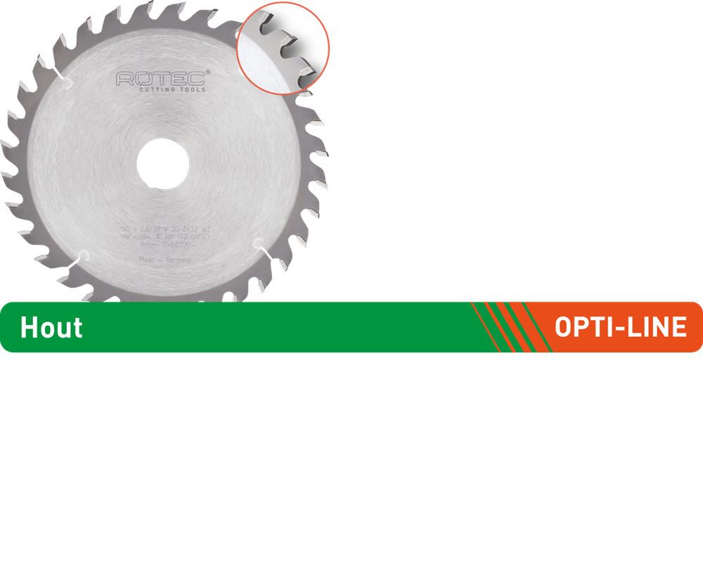 Rotec OPTI-LINE HM Cirkelzaagblad Voor Accu-Machines | Z=24 | WZ | Ø190x1,7x30 - 553.0239