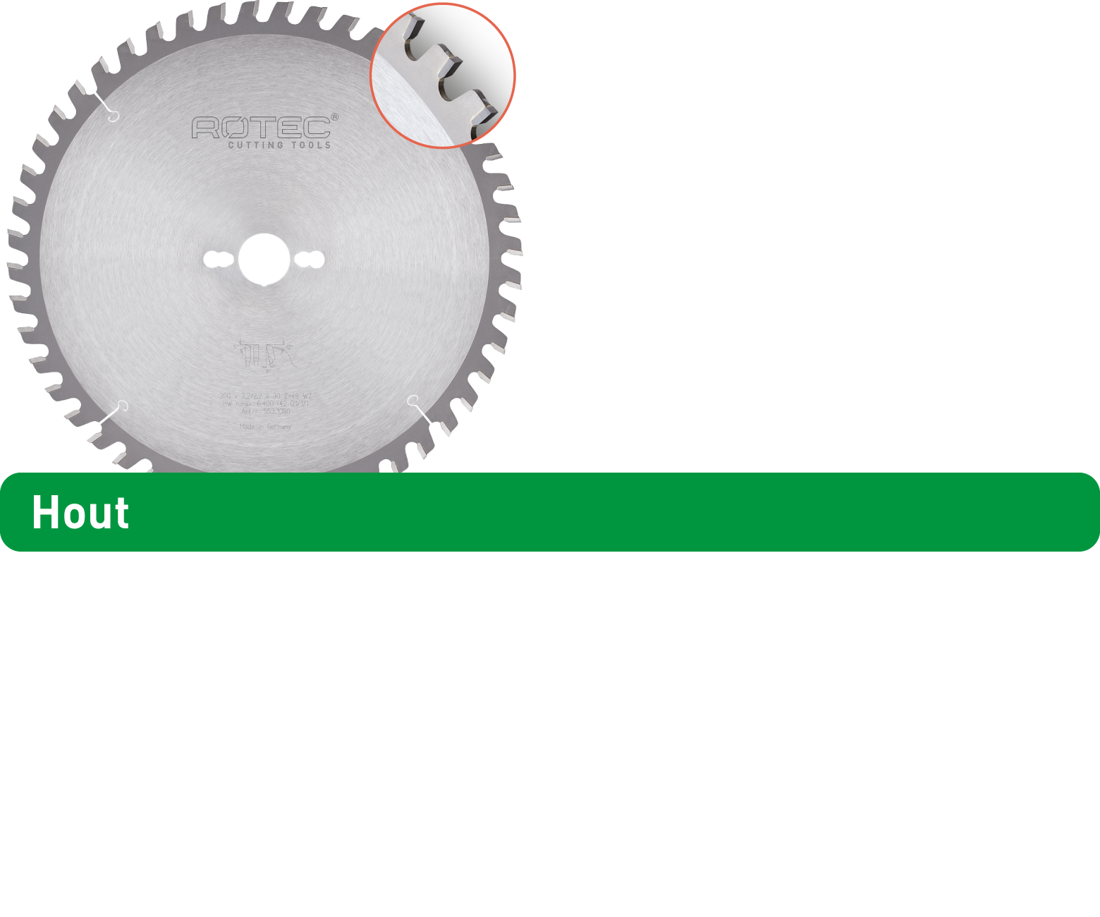 Rotec HM Super-Bouwzaagblad | Ø200x2,8x30 | Z=30 | WZ - 553.1040