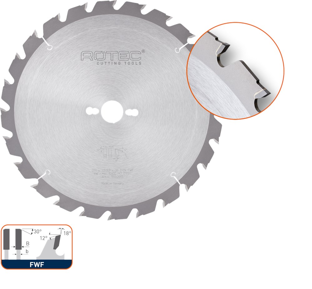 Rotec HM bouwzaagblad, ø450x4,2x30mm Z=32 FWF - 5532025