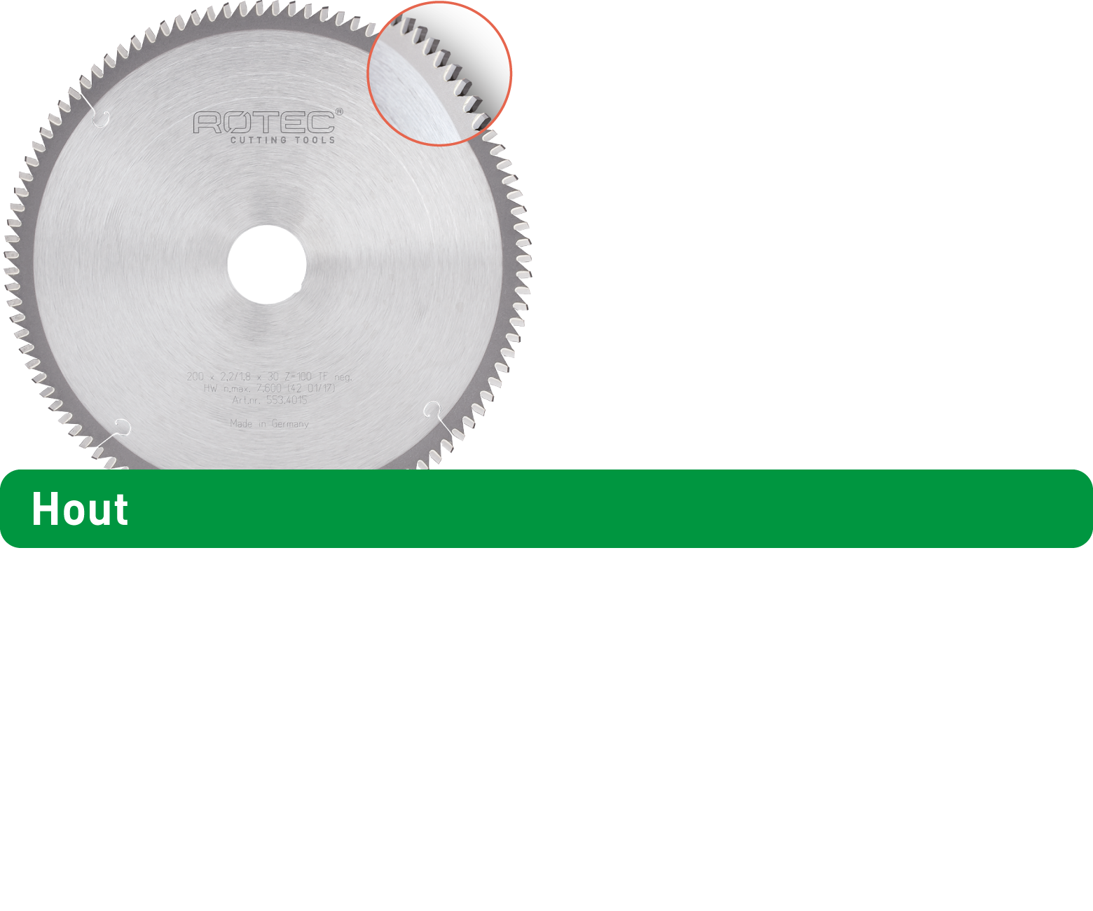 Rotec HM Kozijn- en Glaslattenzaag | Ø165x1,5x20 | Z=56 | WZ 23 - 553.4012