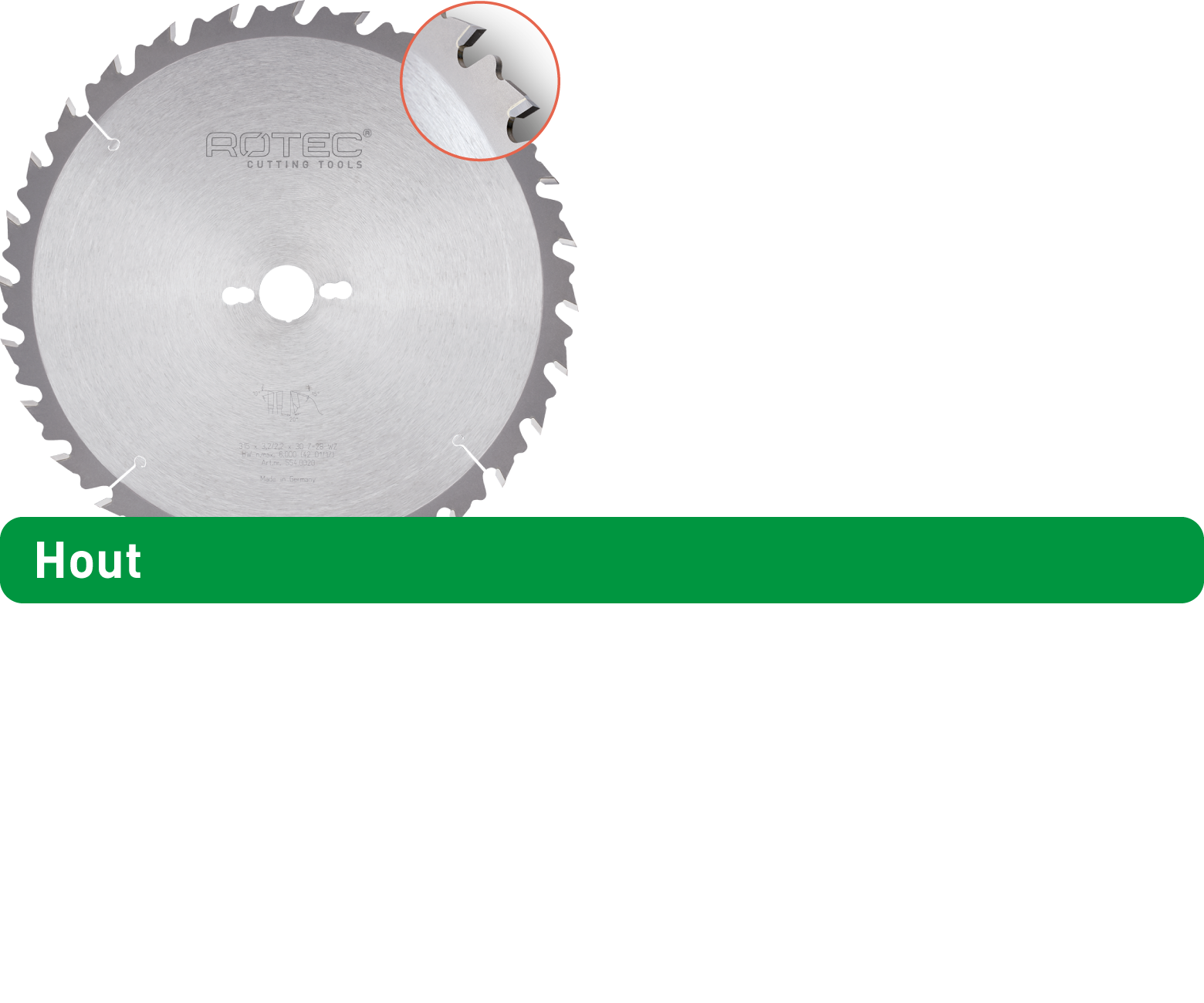 Rotec HM Schulpzaag Met Anti-Terugslag | Ø300x3,2x30 | Z=24 | WZ - 554.0010