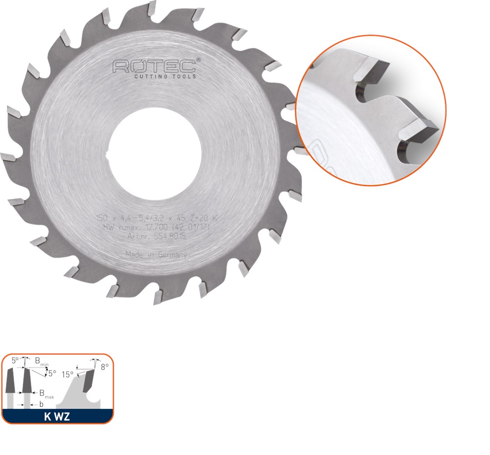 Rotec HM voorritszaagblad v. 554.7, ø160x4,4 - 5,4x45mm Z=30 K WZ - 5548020