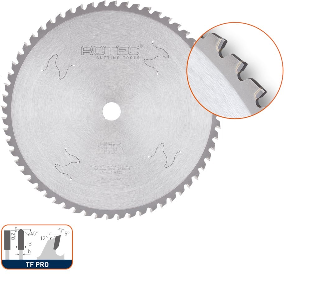 Rotec HM dry-cutter staal, Long-Life, ø300x2,2x30mm Z=60 TF PRO - 5561015