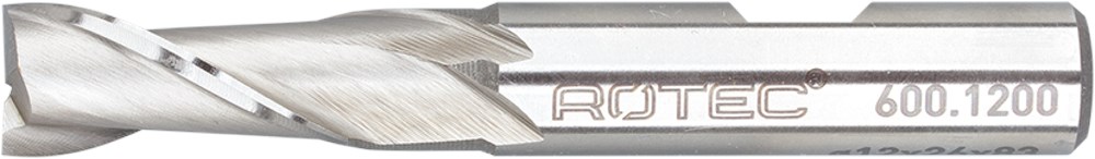 Rotec HSS-E Spiebaanfrees, ongecoat, ø18 - ø18x19x79xø16mm Z=2 / DIN 327-B / kort - 6001800