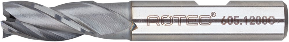 Rotec HSS-E Universeelfrees, AlCrN-gecoat, ø25 - ø25x45x121xø25mm Z=3 / DIN 844-B / kort - 605.2500C