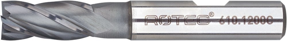 Rotec HSS-E Vingerfrees, AlCrN-gecoat, ø30 - ø30x45x121xø25mm Z=6 / DIN 844-B / kort - 610.3000C