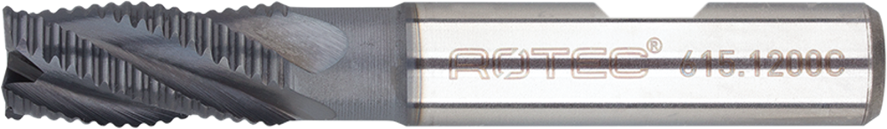 Rotec HSS-E Ruwfrees | AlCrN-gecoat | Ø10 - Ø10x22x72xØ10mm Z=4 | HR | DIN 844-B | Kort - 615.1000C