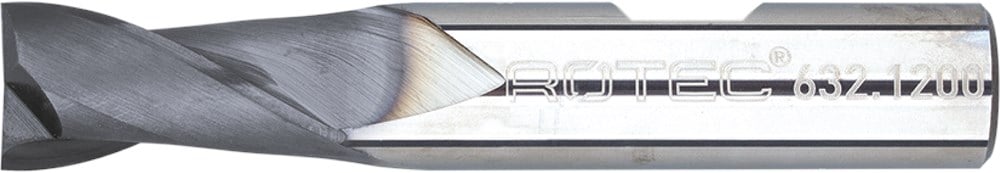 Rotec VHM Spiebaanfrees, TiAlN-gecoat, ø10 - Silver-Line / ø10x22x70xø10mm Z=2 / kort - 6321000