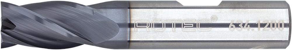 Rotec VHM Vingerfrees, TiAlN-gecoat, ø16 - Silver-Line / ø16x25x75xø16mm Z=4 / kort - 6341600