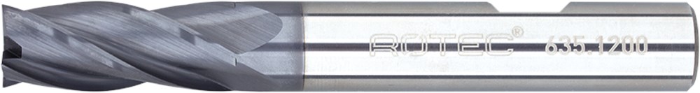 Rotec VHM Vingerfrees, TiAlN-gecoat, ø4 - Silver-Line / ø4x15x50xø6mm Z=4 / lang - 6350400 - 635.0400