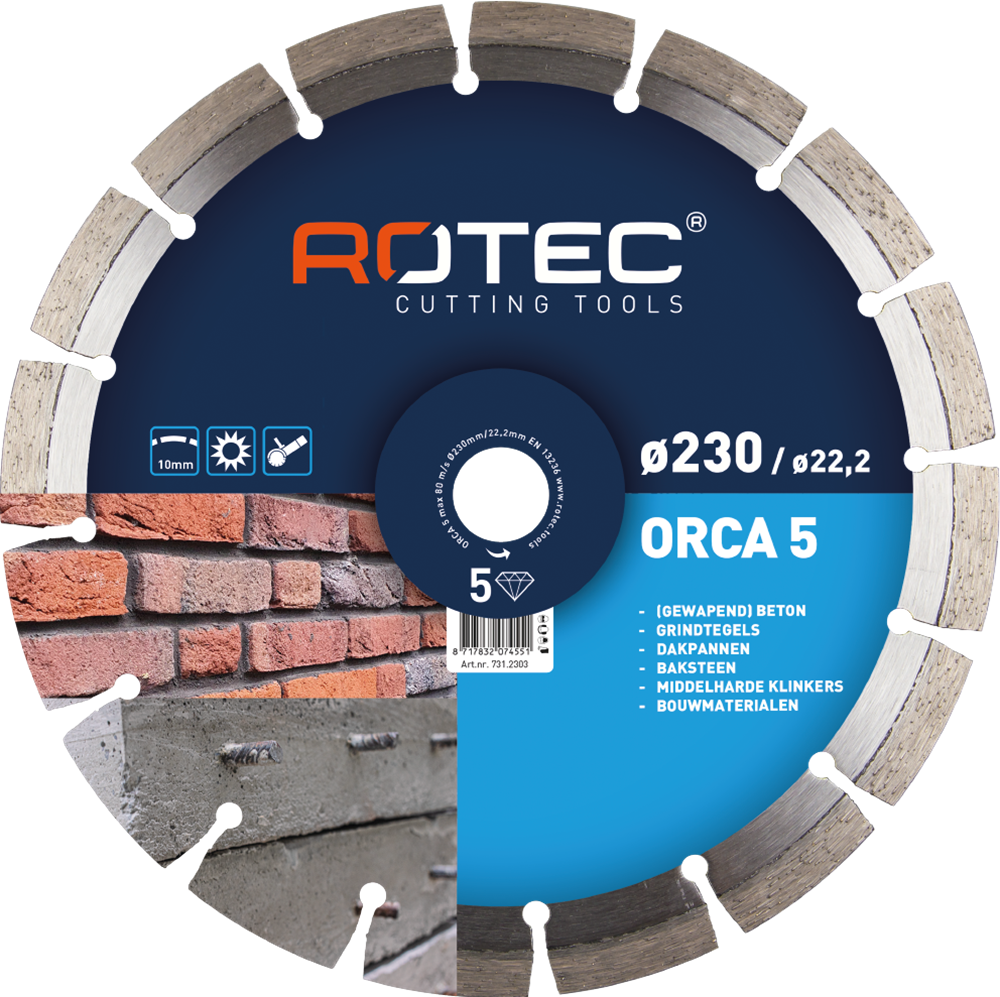 Rotec Diamantzaagblad 'Orca 5 / Beton Uni' | Ø350x3,2xØ20,0 - 731.3502 afbeelding