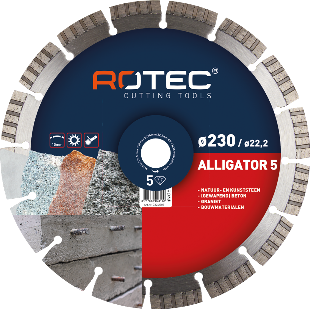 Rotec Diamantzaagblad 'Alligator 5 / Turbo' | Ø400x3,2xØ25,4 - 732.4004
