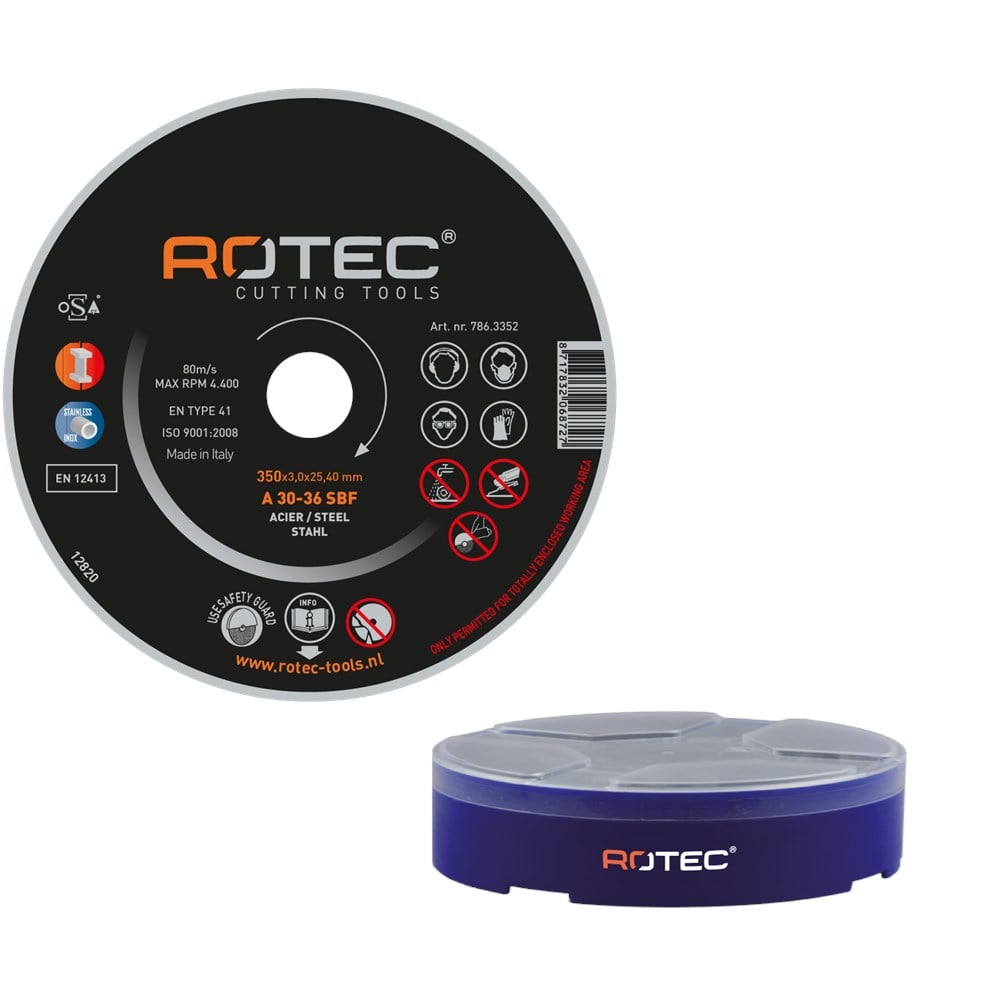Rotec Doorslijpschijven STAAL ø350x4,0x25,4 - 10 stuk(s) - 7863504
