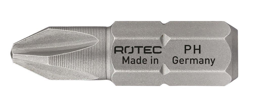 Rotec Schroefbit PH 1 | L=25 | C6.3 | BASIC | 50 stuks - 800.00015