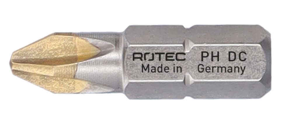 Rotec Schroefbit PH 2 | L=25 | C6.3 | DIAMONDgrip | 2 stuks - 800.30022