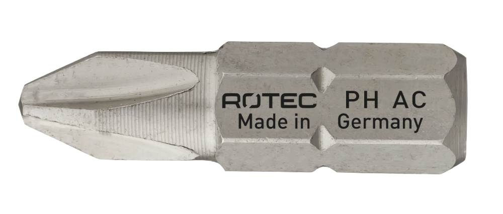 Rotec Schroefbit PH 2 | L=25 | C6.3 | Anti-Cor | 2 stuks - 800.10022