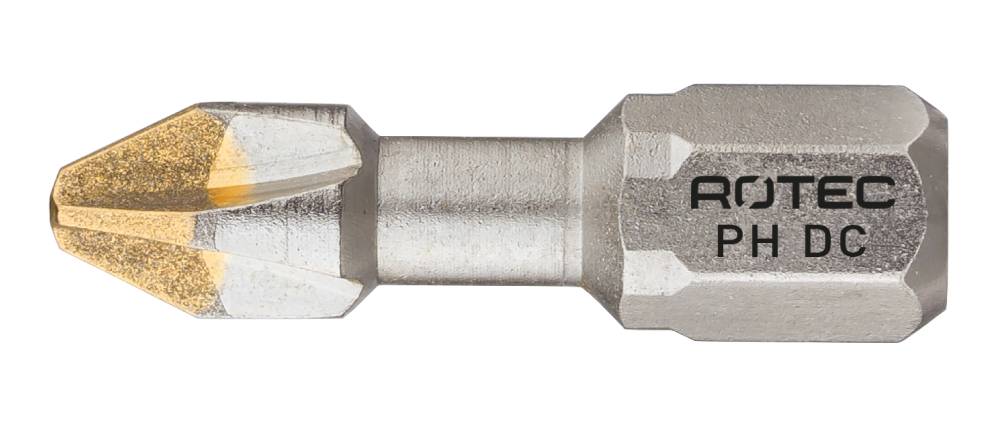 Rotec Torsionbit PH 2 | L=25 | C6.3 | DIAMONDgrip | 2 stuks - 801.30022