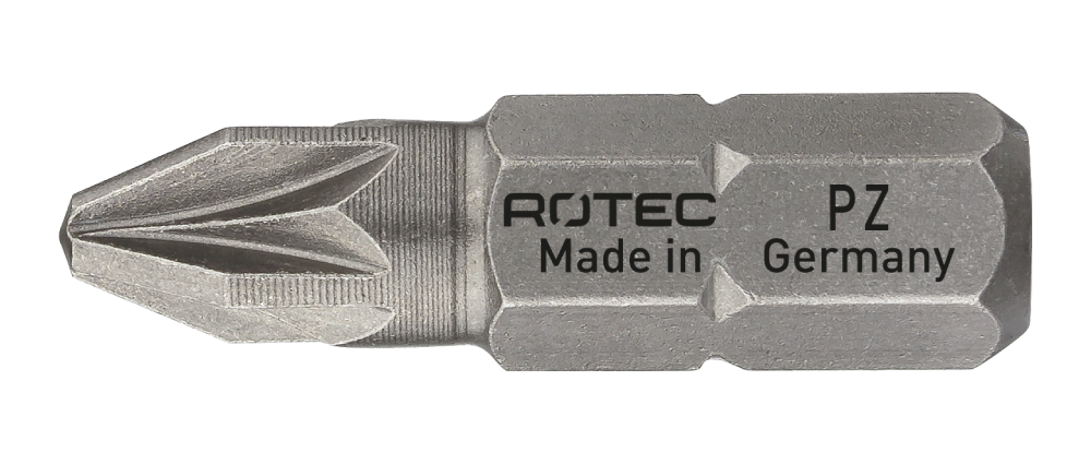 Rotec Schroefbit PZ 2 | L=25 | C6.3 | BASIC | 50 stuks - 803.00025